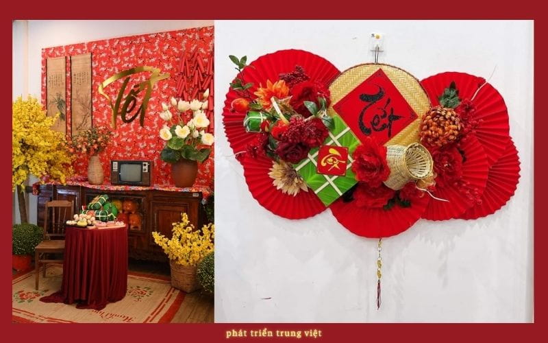 Trang trí tiểu cảnh Tết trong nhà